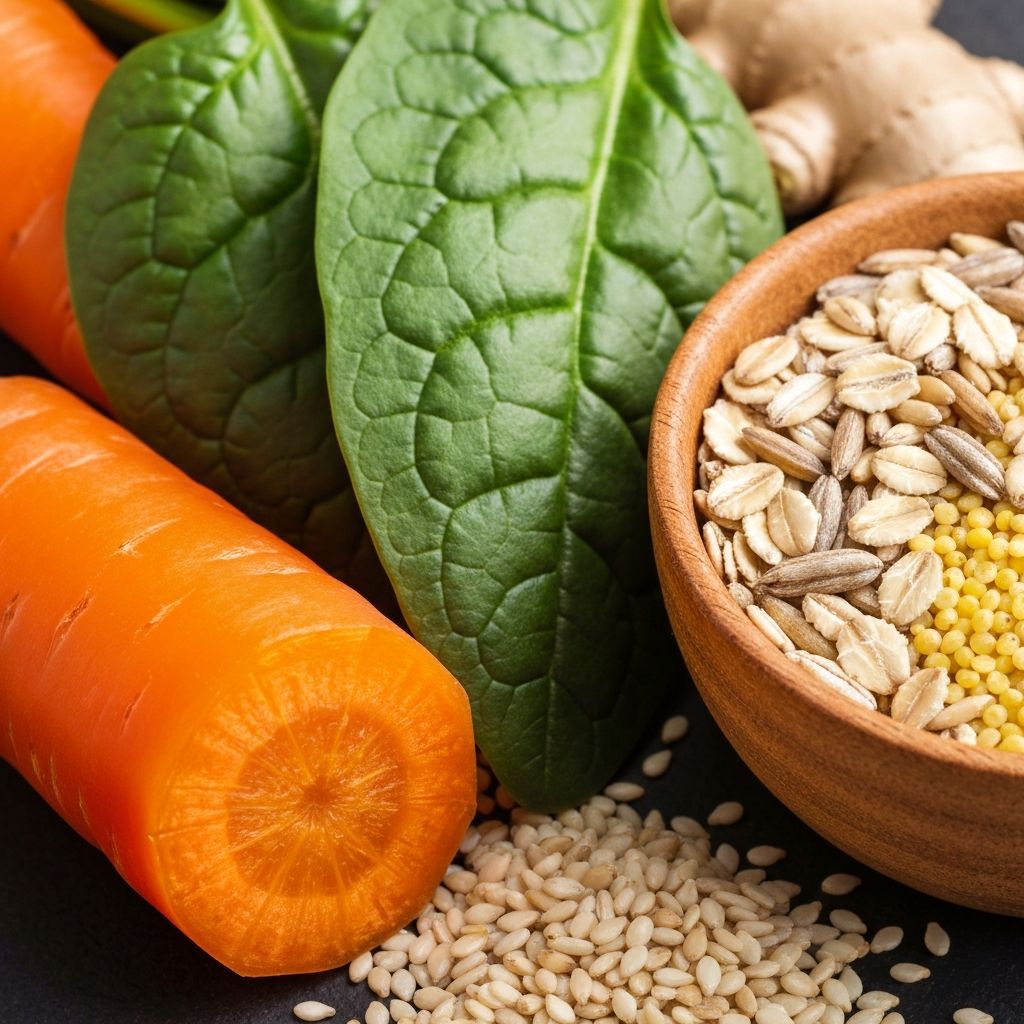 Close-up of nutrient-rich natural sources